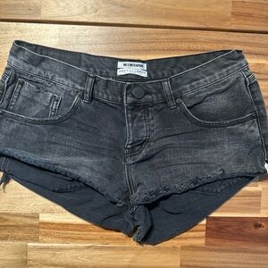 One Teaspoon Black Jean Shorts